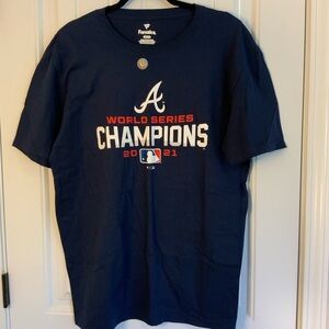 Fanatics Navy 2021 Braves World Series Champions Tee NWT